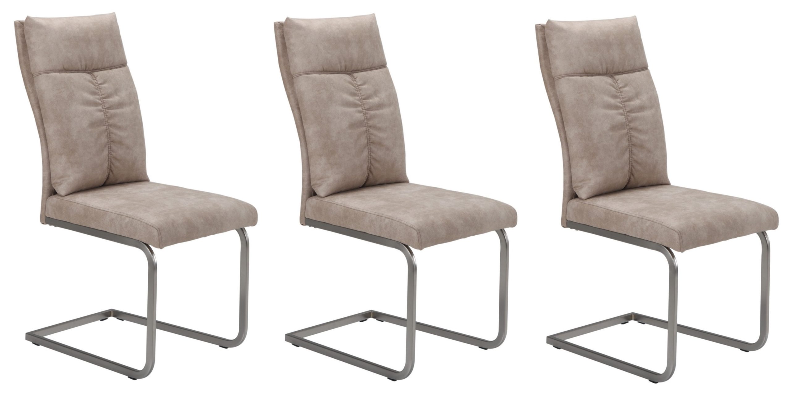 

Комплект стульев Терминал OKC1054 нубук бежевый BEIGE, опоры нерж. сталь, 3 шт., OKC1054