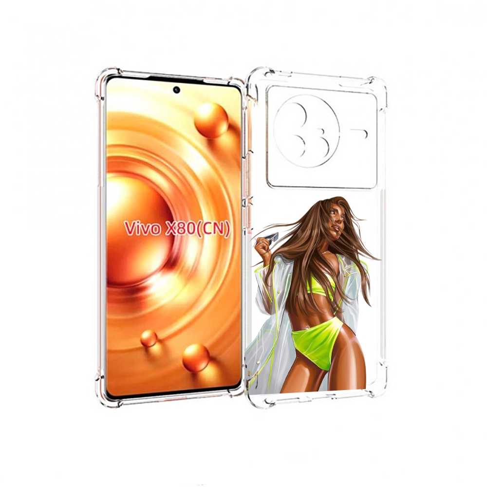 

Чехол Mypads Девушка-Модель-Мулатка Для Vivo X80, Прозрачный, Tocco