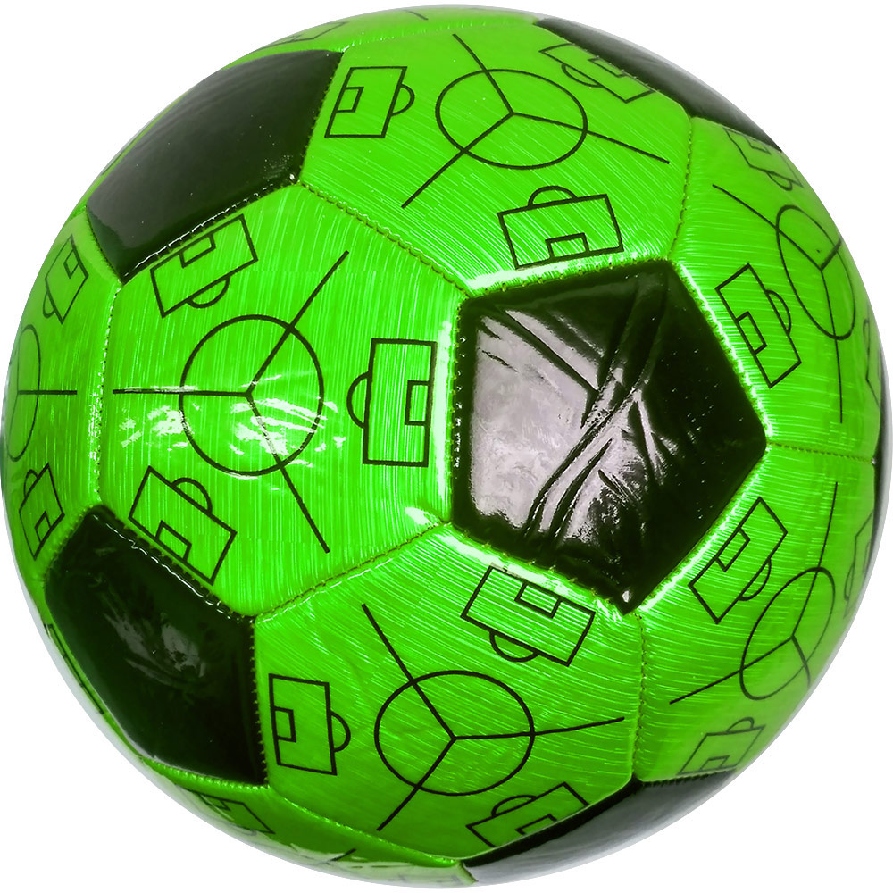 C33387-4 Мяч футбольный №5 Meik зеленый PVC 2.6, 310-320 гр., машинная сшивка Спортекс