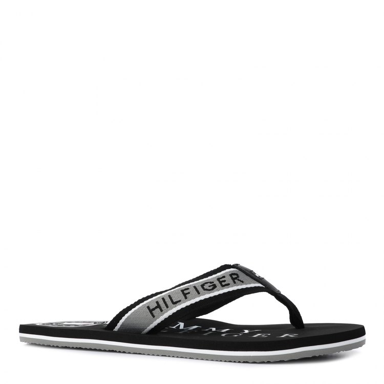 фото Мужские сланцы tommy hilfiger hilfiger maritime beach sandal fm0fm03385 цв. черный 40 eu