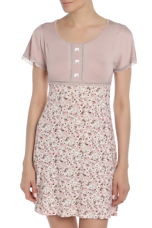 

Ночная сорочка женская ТМ MIROGLIO LINE М4486 бежевая 42 RU, Бежевый, М4486
