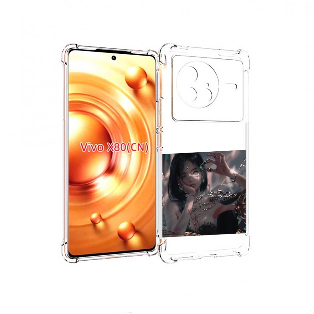 

Чехол Mypads Девушка-С-Алмазом Для Vivo X80, Прозрачный, Tocco