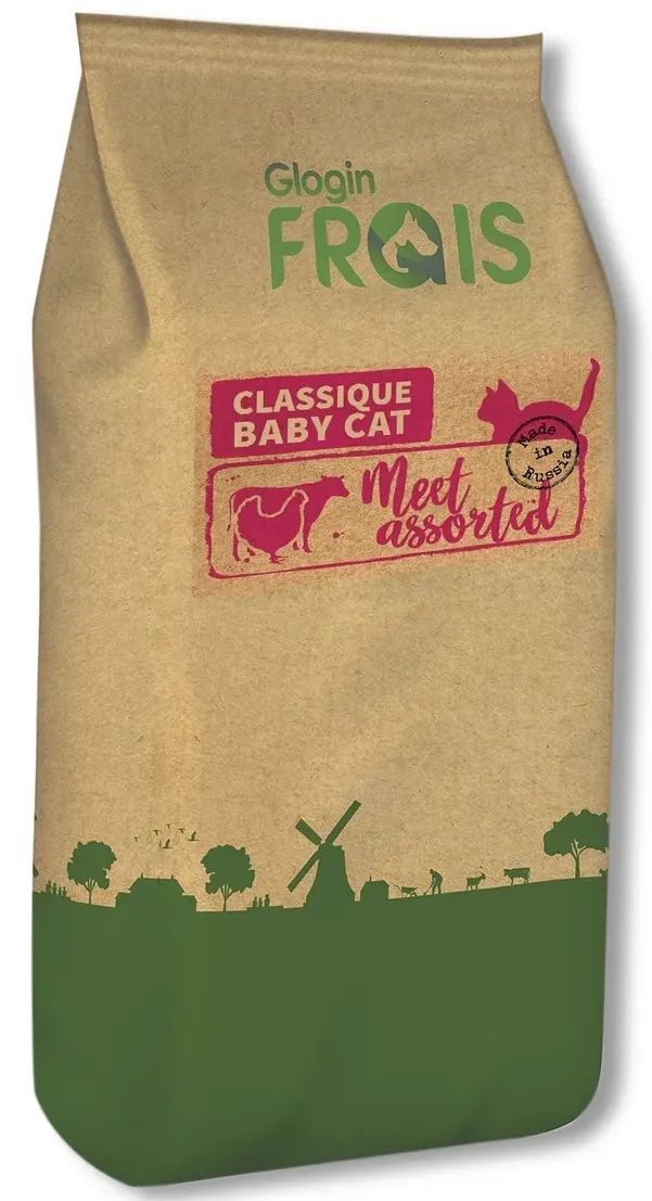 

Сухой корм для котят Frais Classique Kitten Meet Assorted, с мясным ассорти, 10кг, Classique Kitten Meet Assorted для котят всех пород с мясным ассорти