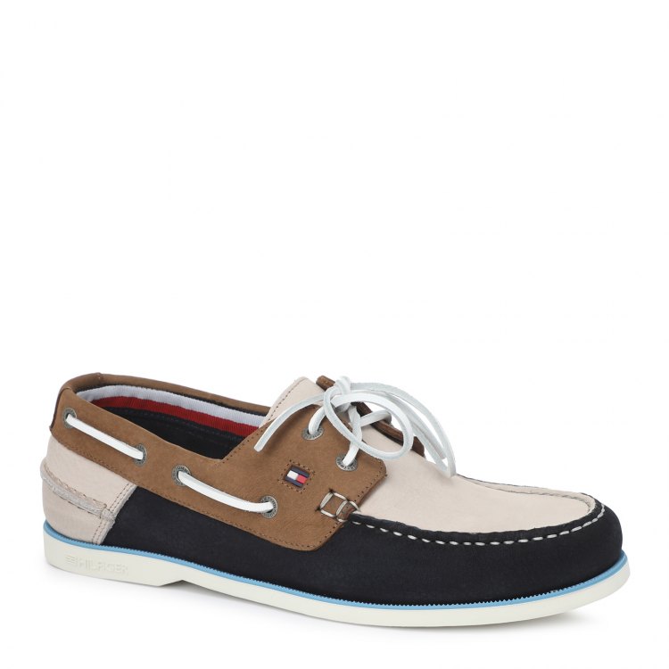 

Мужские топсайдеры TOMMY HILFIGER SPRING NUBUCK BOAT SHOE FM0FM03414 цв. темно-синий 43 EU, FM0FM03414