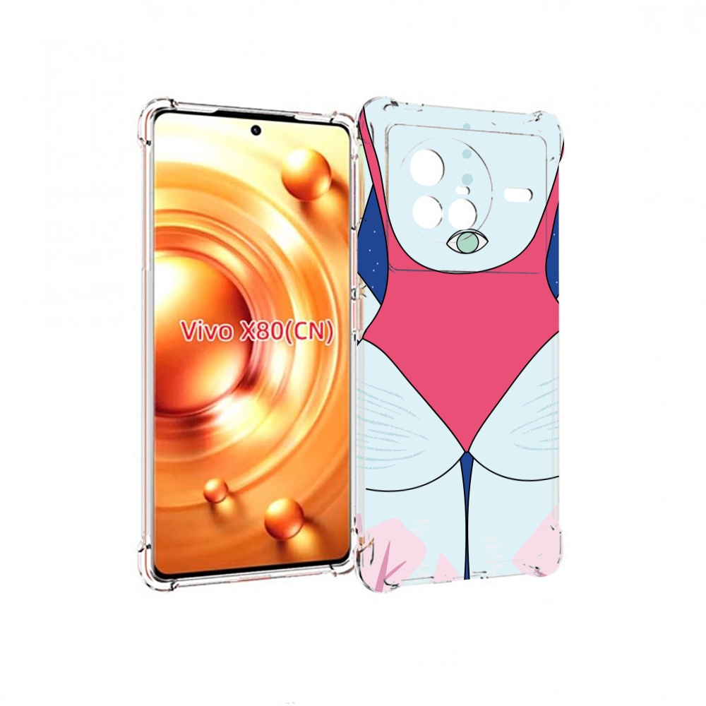 

Чехол Mypads Девушка-С-Глазом-На-Спине Для Vivo X80, Прозрачный, Tocco