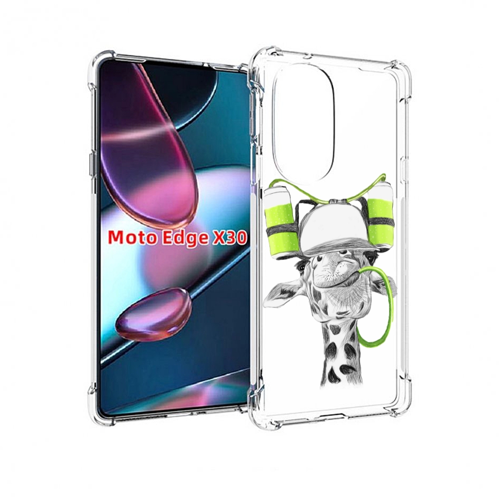 

Чехол MyPads Жираф для Motorola Moto Edge X30, Прозрачный, Tocco