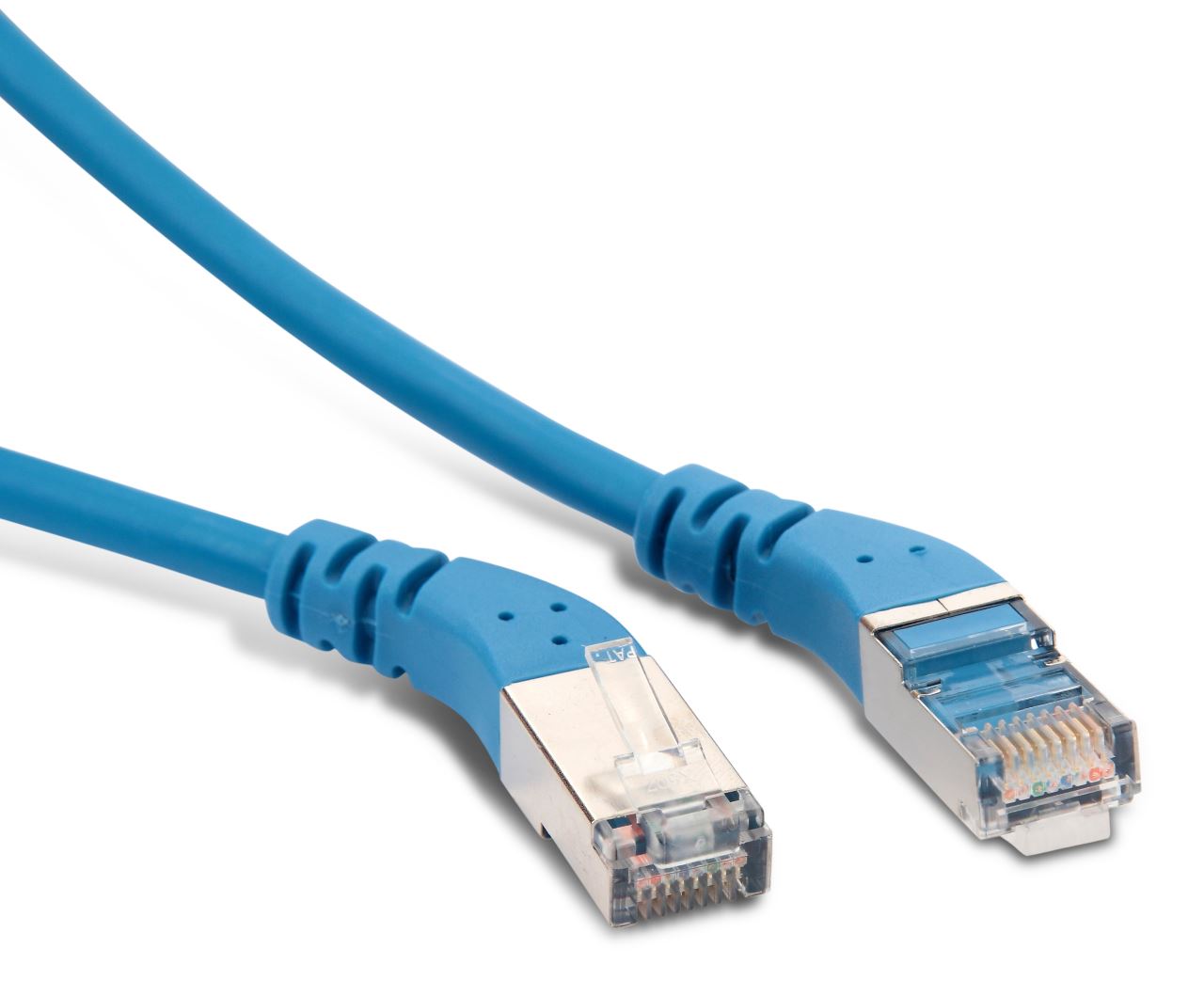 фото Кабель для компьютера hyperline pc-apm-stp-rj45/l45-rj45/r45-c6-5m-lszh-bl