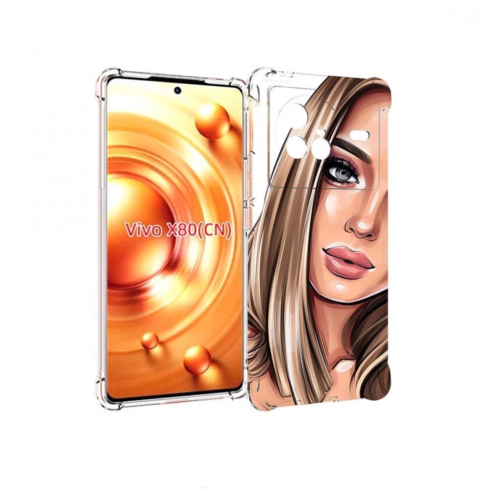 

Чехол Mypads Девушка-С-Каре Женский Для Vivo X80, Прозрачный, Tocco