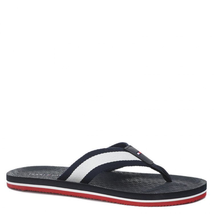 фото Мужские сланцы tommy hilfiger printed comfort beach sandal цв. темно-синий 40 eu
