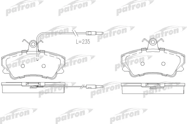 

Колодки тормозные дисковые передн RENAULT: ESPACE II 91-96 PATRON PBP880