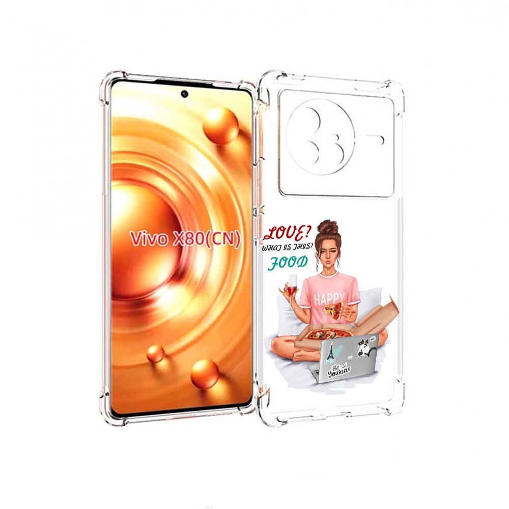 

Чехол Mypads Девушка-С-Ноутбуком Женский Для Vivo X80, Прозрачный, Tocco