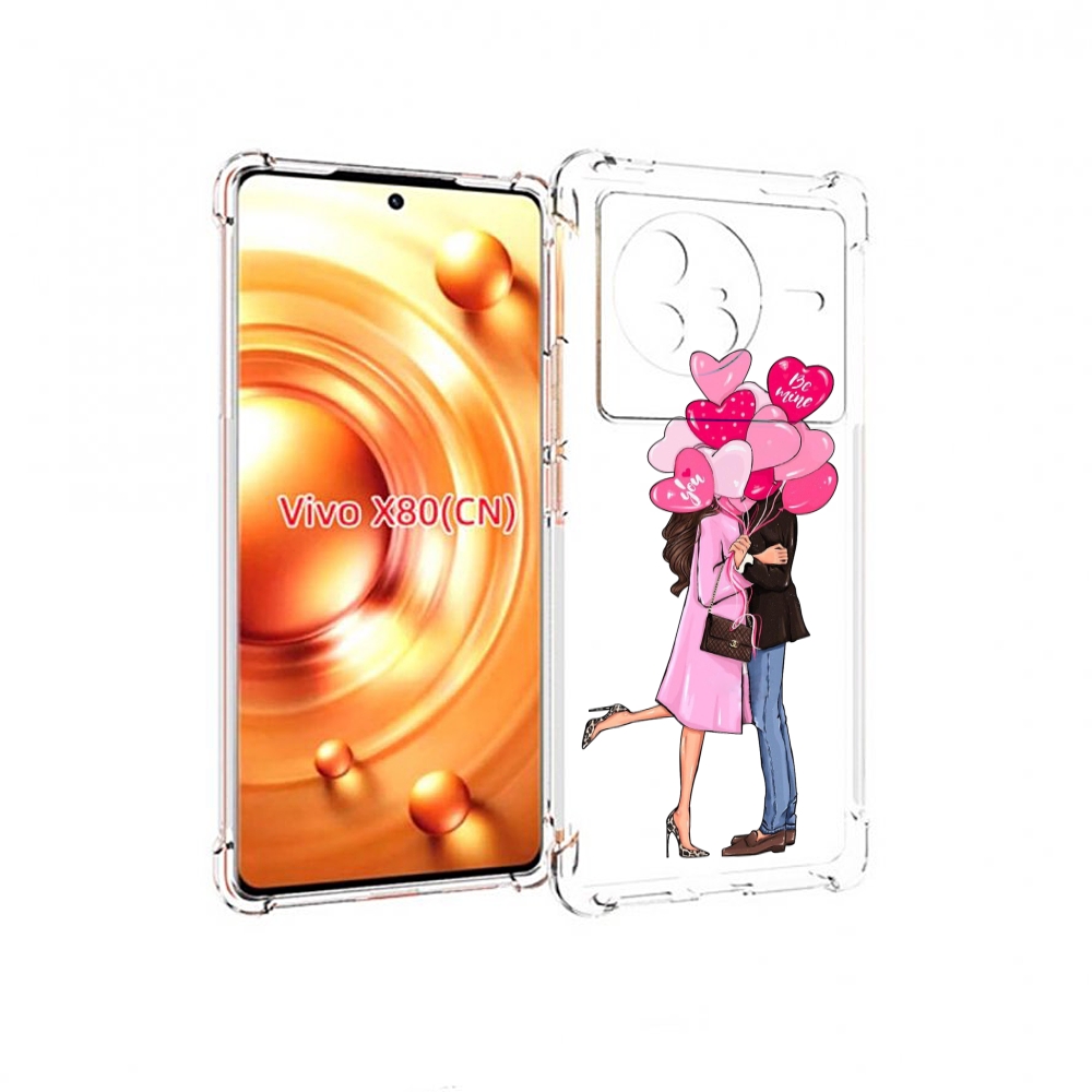 Чехол Mypads Девушка-С-Парнем-Сердечки Женский Для Vivo X80