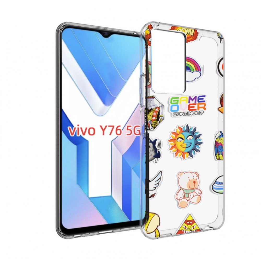

Чехол MyPads Стикеры для Vivo Y76 5G, Прозрачный, Tocco