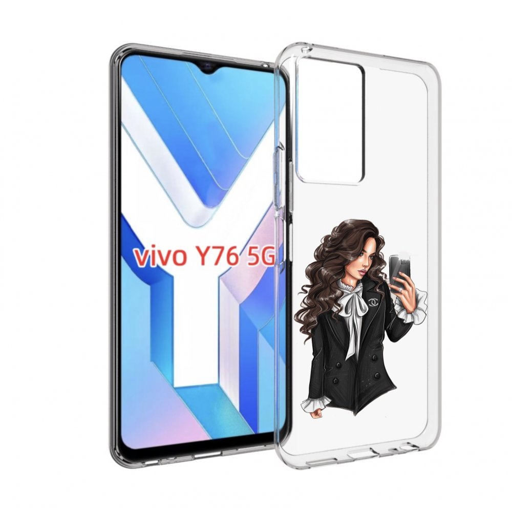 

Чехол MyPads Стильная-девушка для Vivo Y76 5G, Прозрачный, Tocco