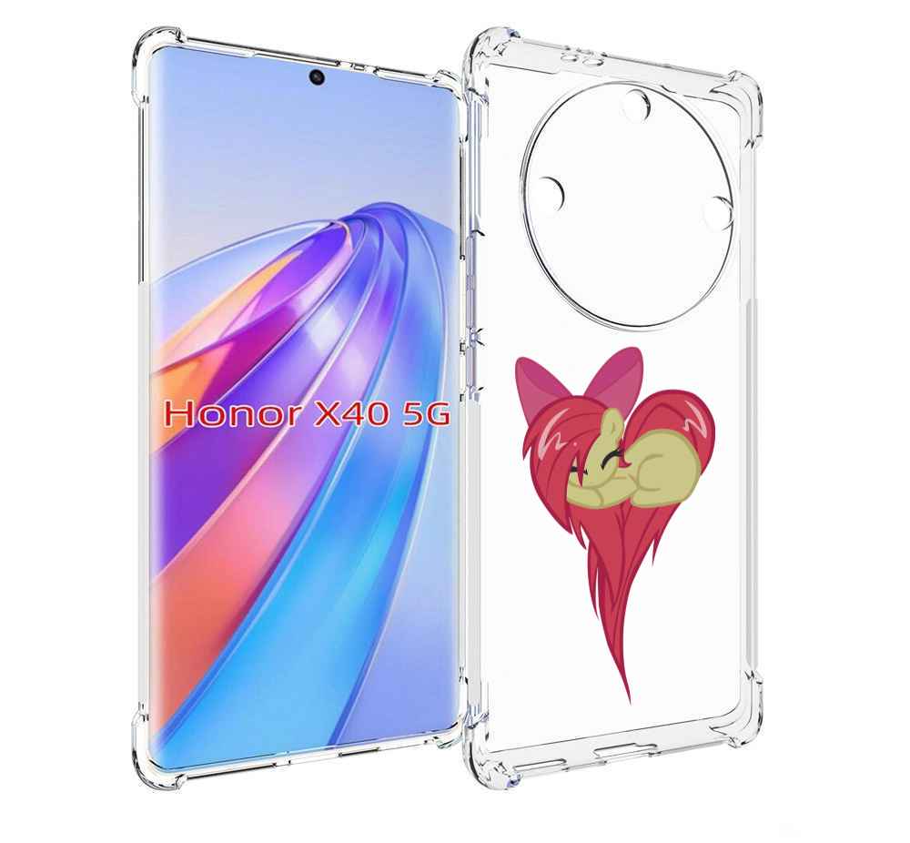 

Чехол MyPads сердце-из-пони для Honor X40, Прозрачный, Tocco