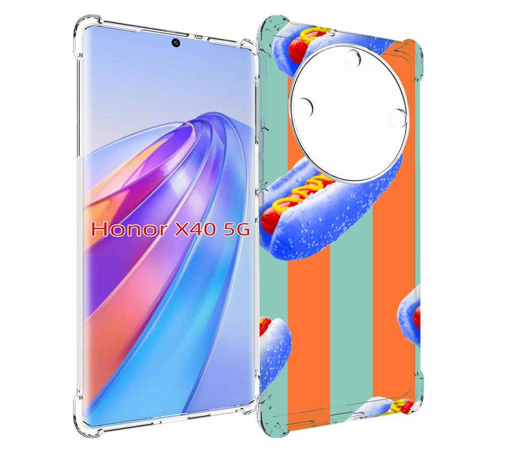 

Чехол MyPads синие хотдоги для Honor X40, Прозрачный, Tocco