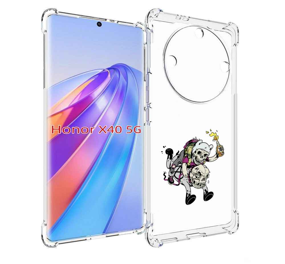 

Чехол MyPads время приключений скелеты для Honor X40, Прозрачный, Tocco