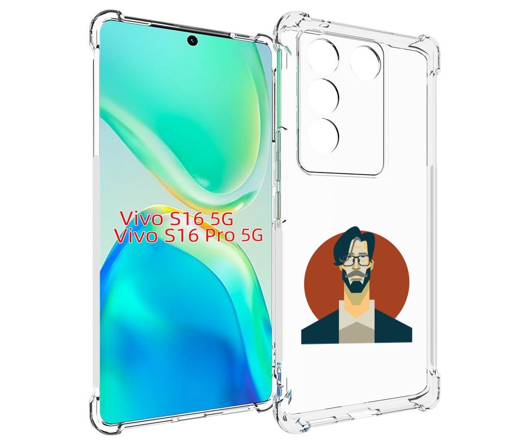 

Чехол MyPads мужичек-в-очках для Vivo S16 5G/S16 Pro 5G/V27/V27 Pro, Tocco