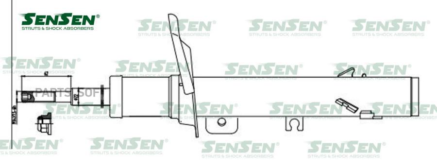 

SENSEN Амортизатор перед. лев. газ Peugeot 207 207 CC 207 SW
