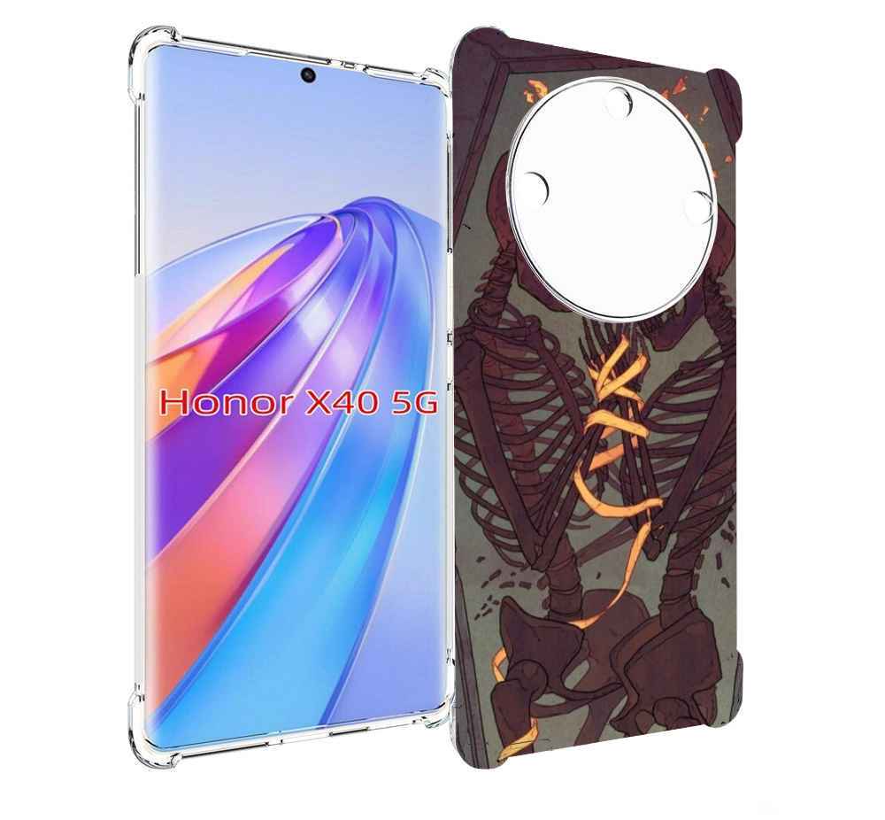 

Чехол MyPads скелеты в гробу для Honor X40, Прозрачный, Tocco