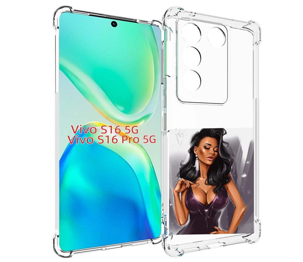 

Чехол MyPads нарисованная-девушка-в-фиолетовом-платье женский для Vivo S16 5G / S16 Pro..., Tocco