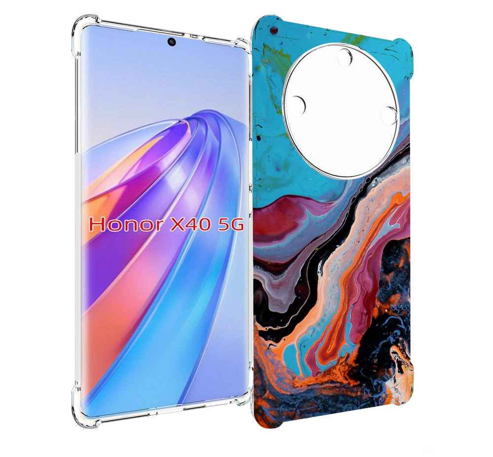 

Чехол MyPads смешанные краски для Honor X40, Прозрачный, Tocco