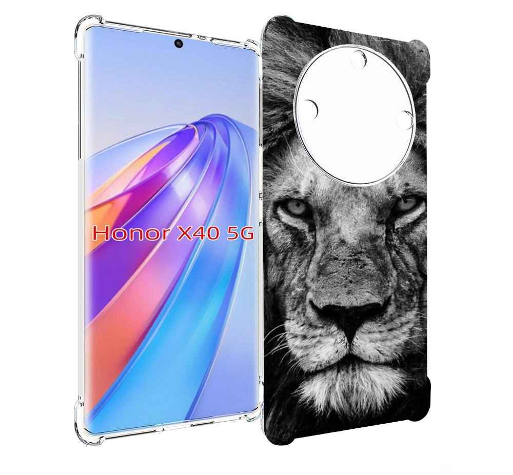 

Чехол MyPads смуглый лев мужской для Honor X40, Прозрачный, Tocco
