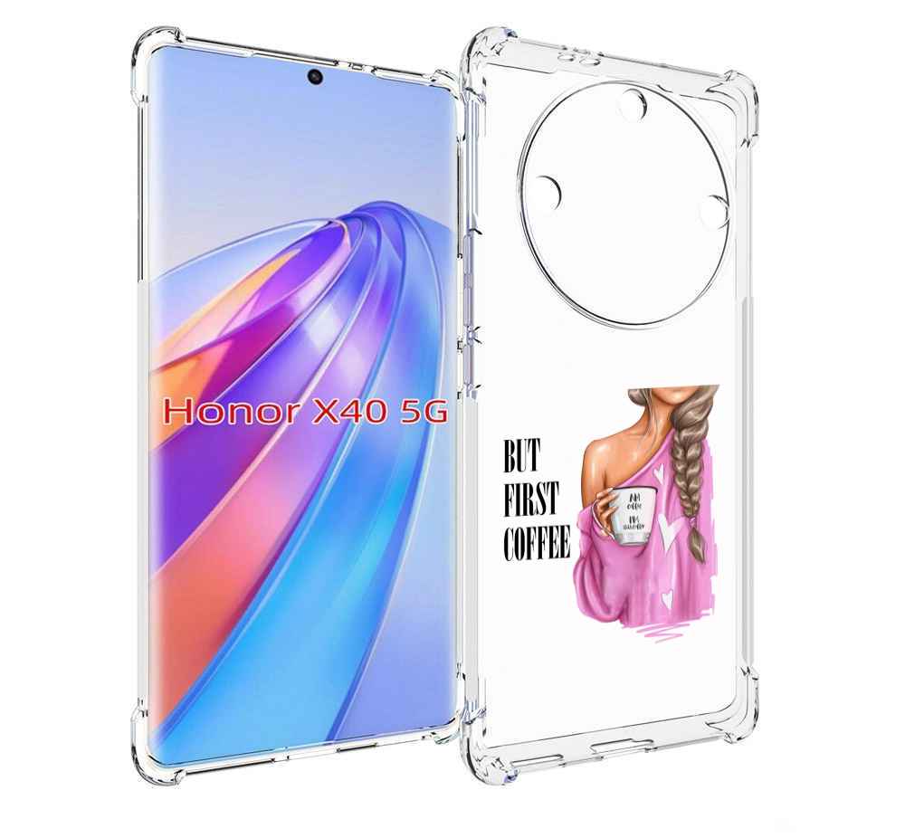 

Чехол MyPads сначала-кофе для Honor X40, Прозрачный, Tocco