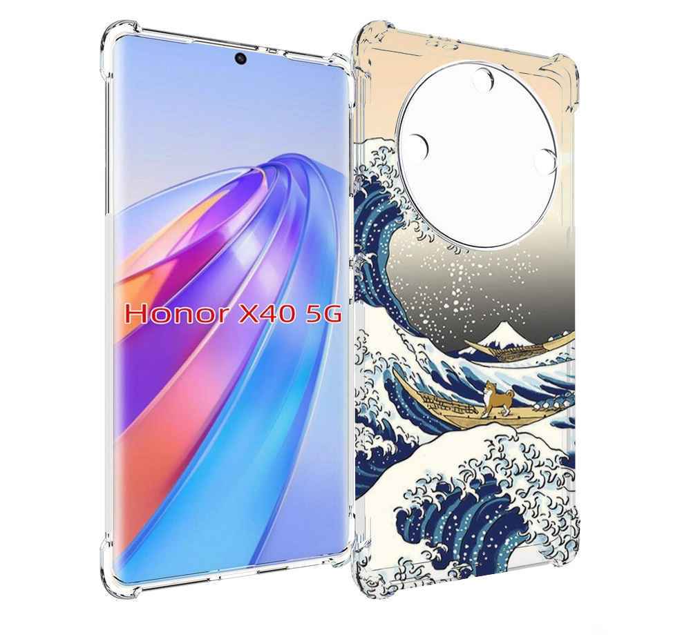 

Чехол MyPads собаки-на-плоту для Honor X40, Прозрачный, Tocco