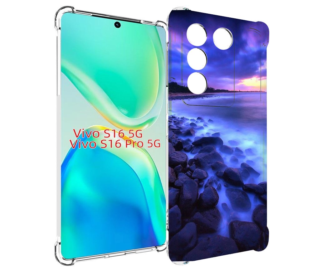 

Чехол MyPads неоновый берег для Vivo S16 5G/S16 Pro 5G/V27/V27 Pro, Tocco