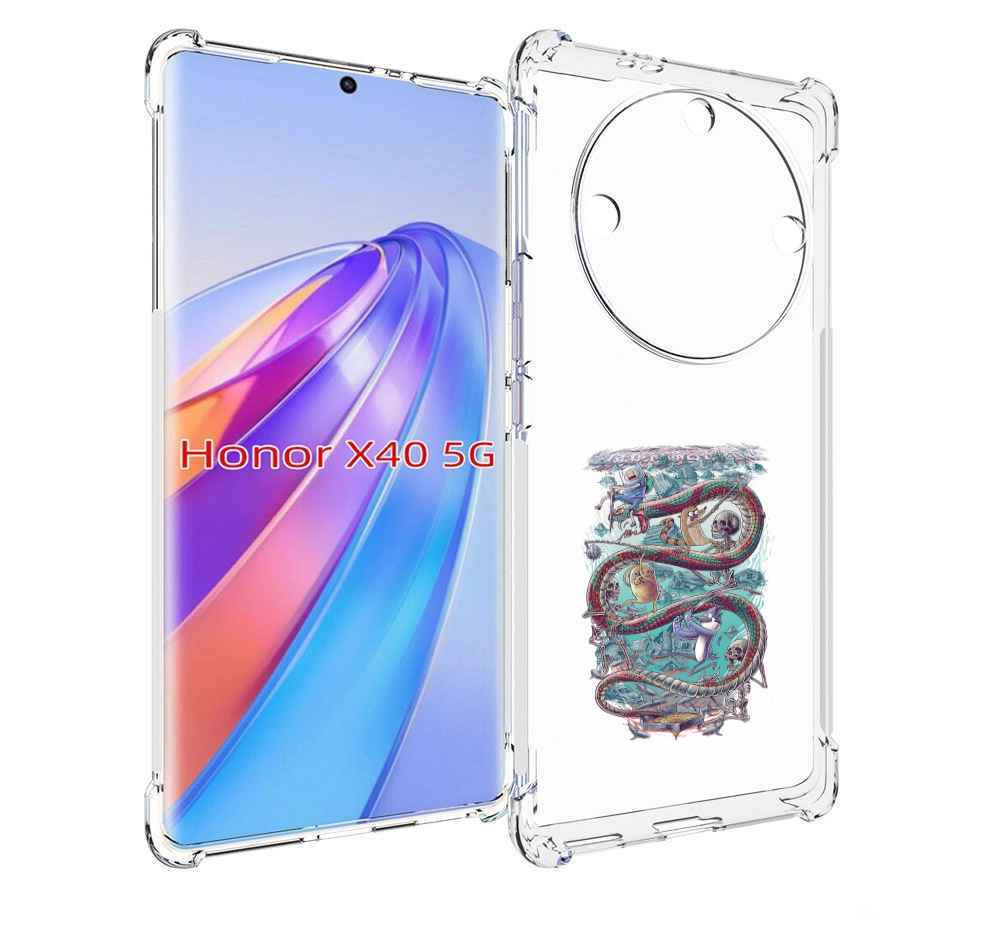 

Чехол MyPads время приключений страшилка для Honor X40, Прозрачный, Tocco