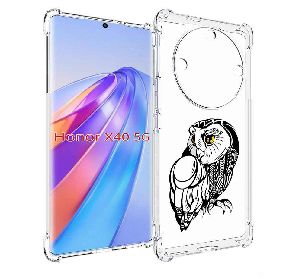 

Чехол MyPads сова-красотка для Honor X40, Прозрачный, Tocco