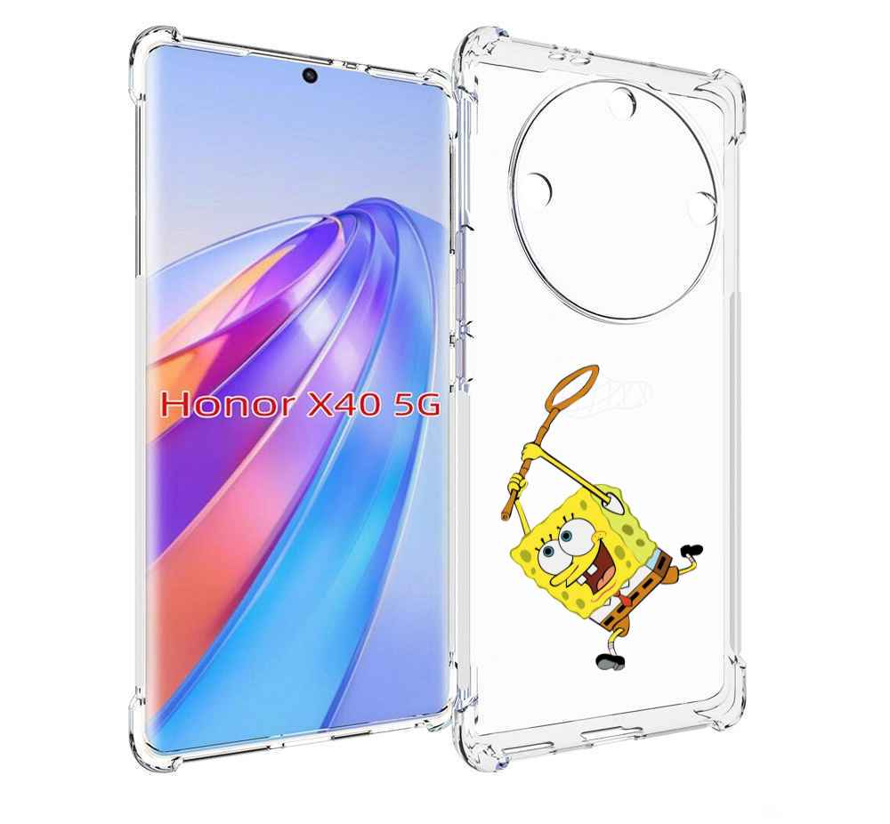 

Чехол MyPads спанчбоб-с-сочком для Honor X40, Прозрачный, Tocco