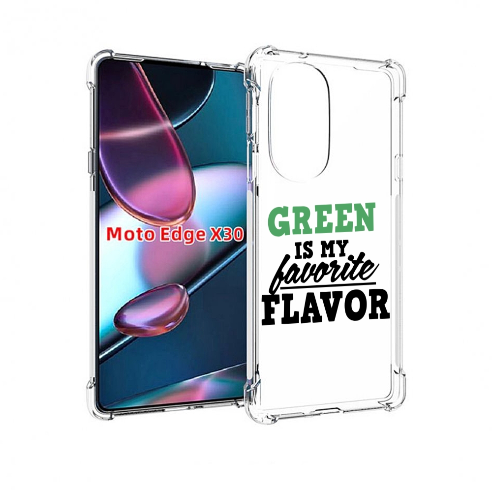

Чехол MyPads Зеленый-фаворит для Motorola Moto Edge X30, Прозрачный, Tocco