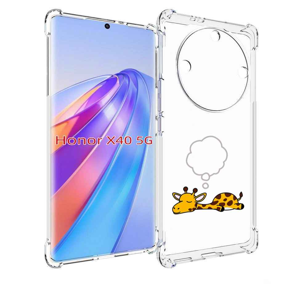 

Чехол MyPads спящий-жираф детский для Honor X40, Прозрачный, Tocco