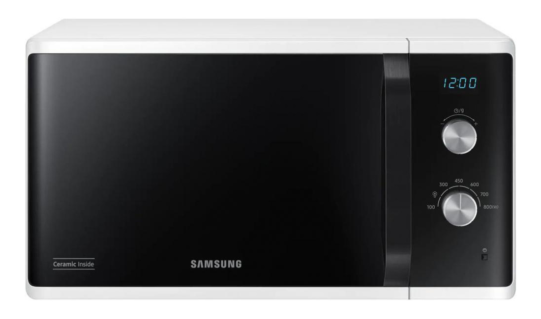Микроволновая печь соло Samsung MS23K3614AW/BW белый, черный микроволновая печь samsung ms23k3614aw 23л 800вт белый