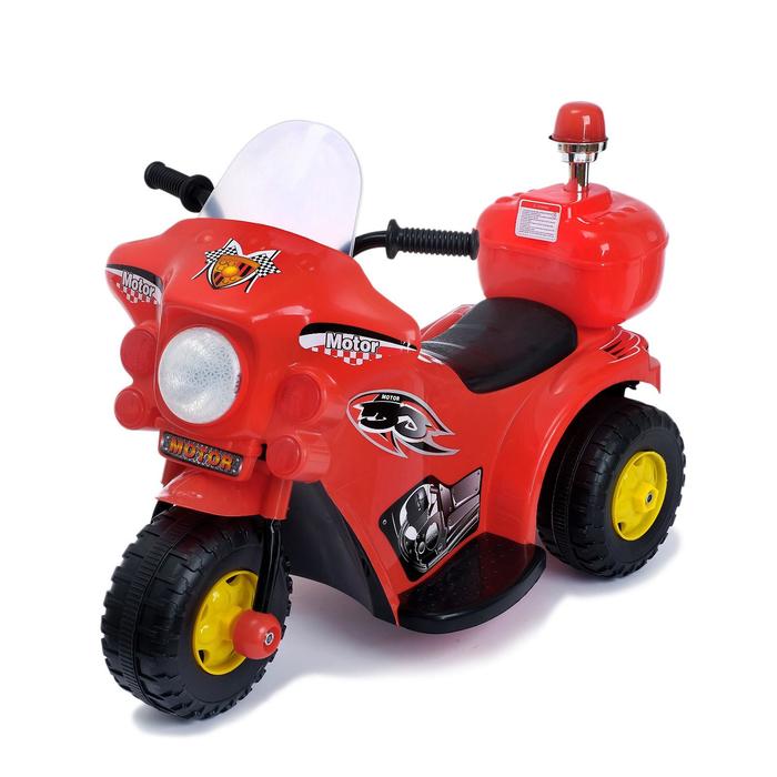 Электромобиль Мотоцикл шерифа», цвет красный