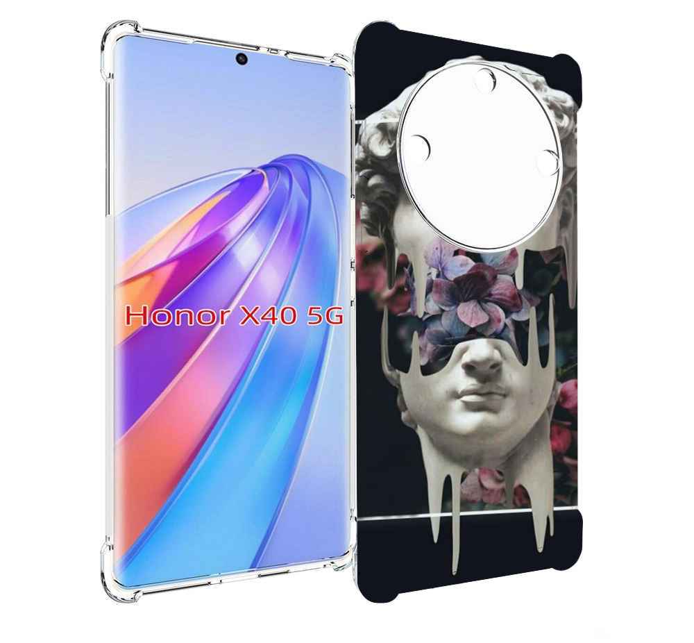 

Чехол MyPads статуя-с-цветами-внутри для Honor X40, Прозрачный, Tocco