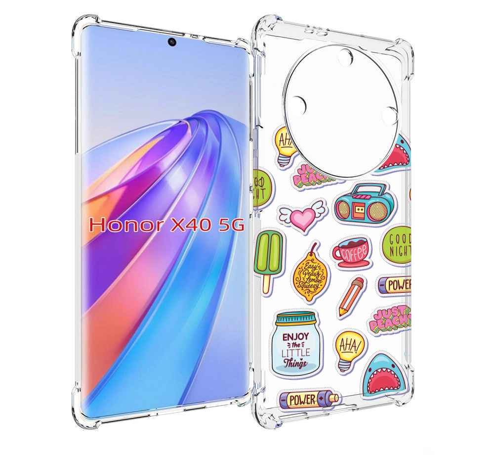 

Чехол MyPads стикер-пак для Honor X40, Прозрачный, Tocco