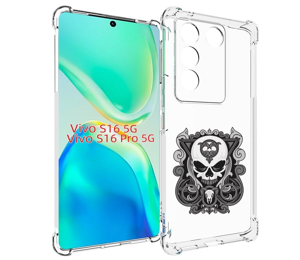 

Чехол MyPads орнамент-на-черепе для Vivo S16 5G/S16 Pro 5G/V27/V27 Pro, Tocco