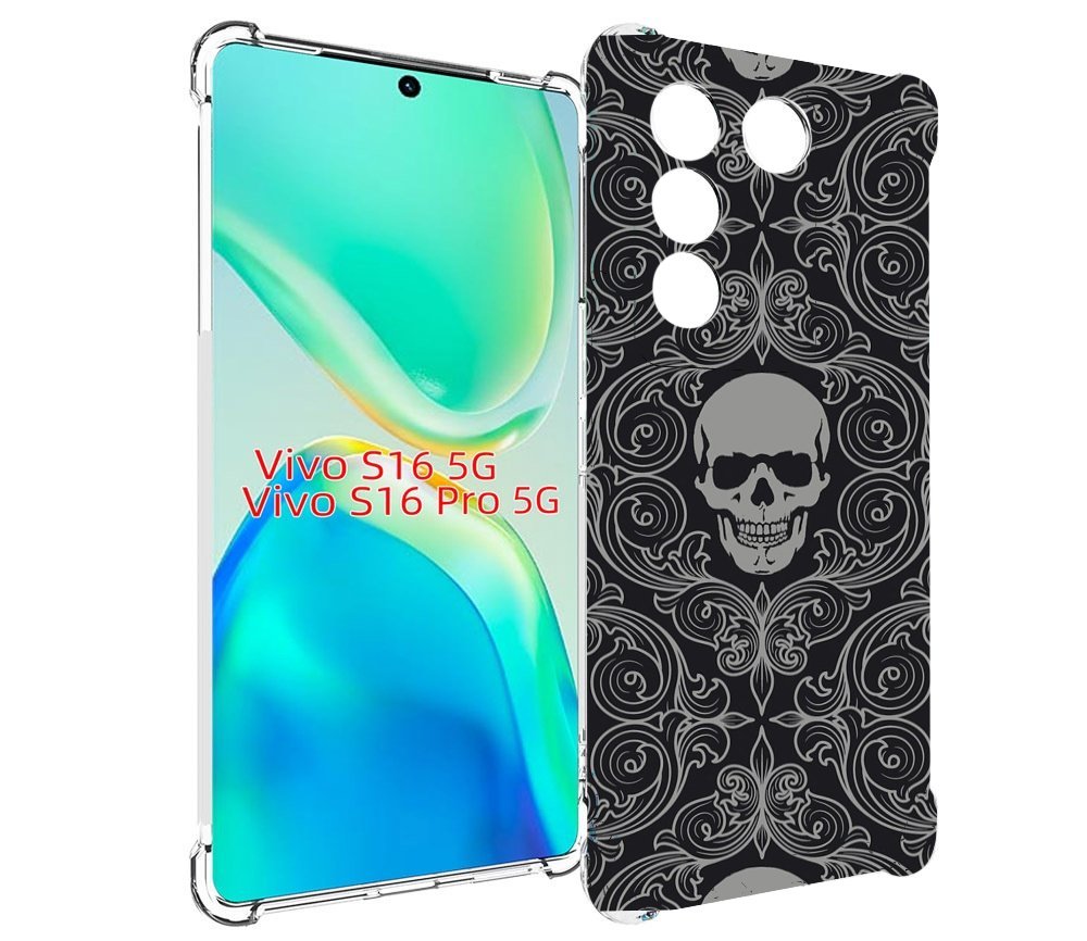 

Чехол MyPads орнамент-черепов для Vivo S16 5G/S16 Pro 5G/V27/V27 Pro, Tocco