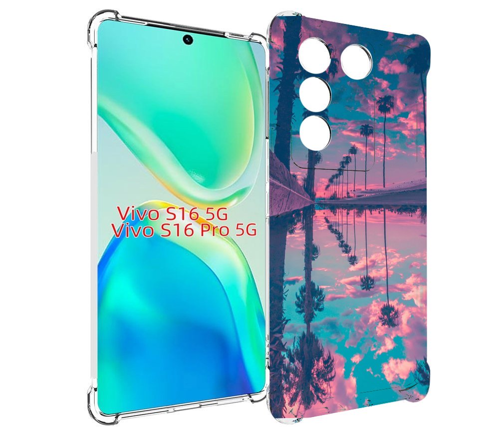 

Чехол MyPads отражение-пальм для Vivo S16 5G/S16 Pro 5G/V27/V27 Pro, Tocco