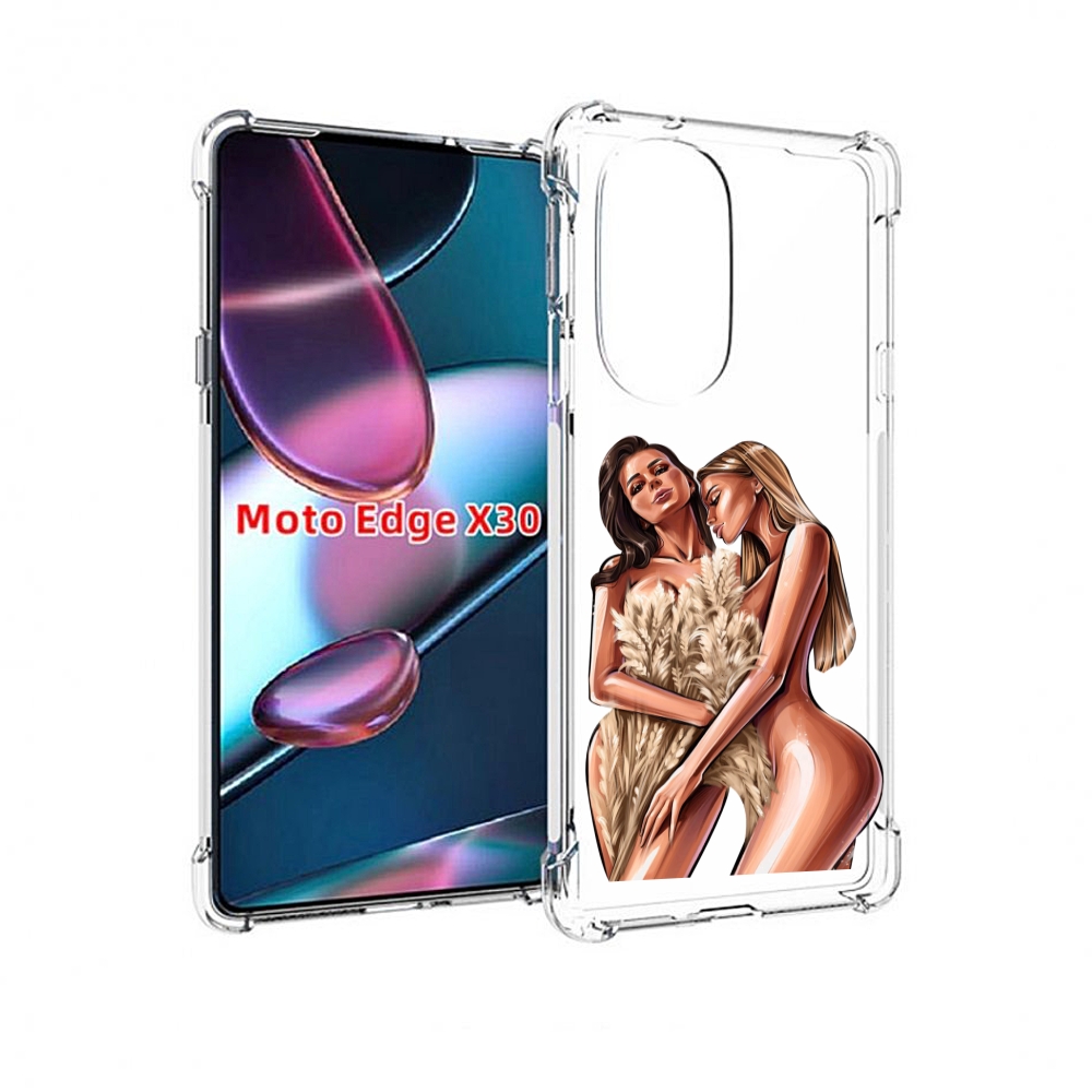 

Чехол MyPads Иллюстрированные-девушки женский для Motorola Moto Edge X30, Прозрачный, Tocco