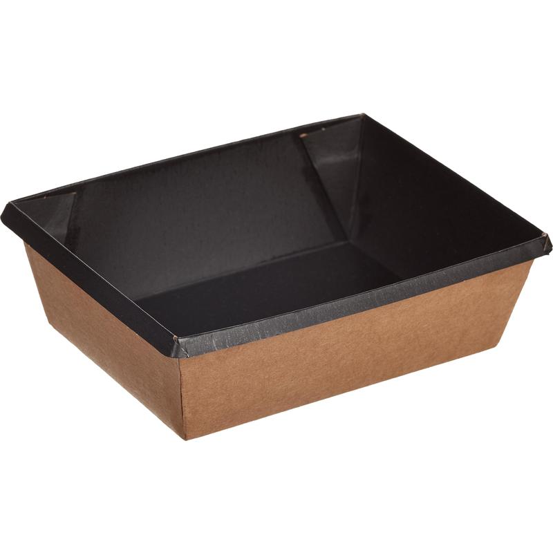 Контейнер бумажный 100x135x45мм 400мл, черный 600шт/упак