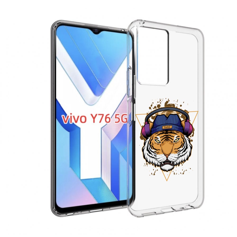 

Чехол MyPads Тигр-Свэг для Vivo Y76 5G, Прозрачный, Tocco