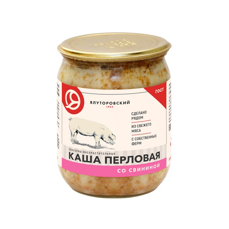 

Второе блюдо Ялуторовский мясокомбинат перловая каша со свининой 500 г