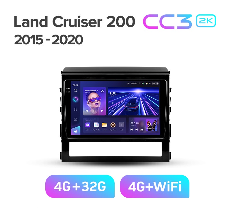 Магнитола TEYES TOYOTA LAND CRUISER 200 2015-2020 г CC3 2K 432ГБ 3489000₽