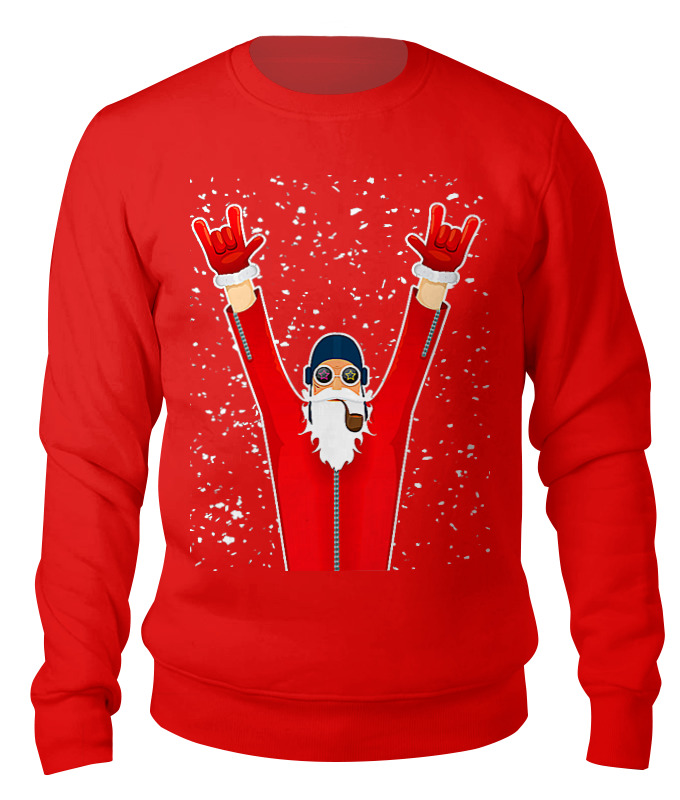 

Свитшот унисекс Printio Santa pilot красный XL, Santa pilot