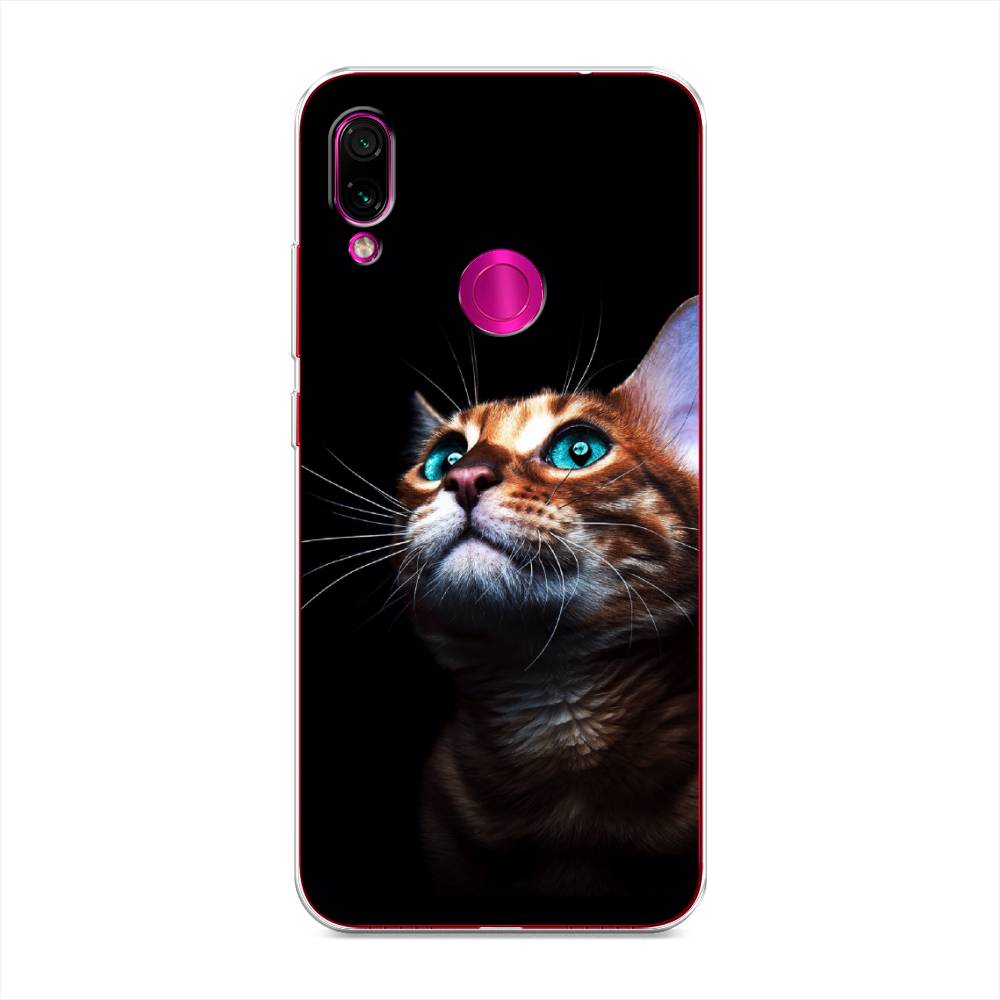 фото Силиконовый чехол "мечтательный кот" на xiaomi redmi note 7 awog