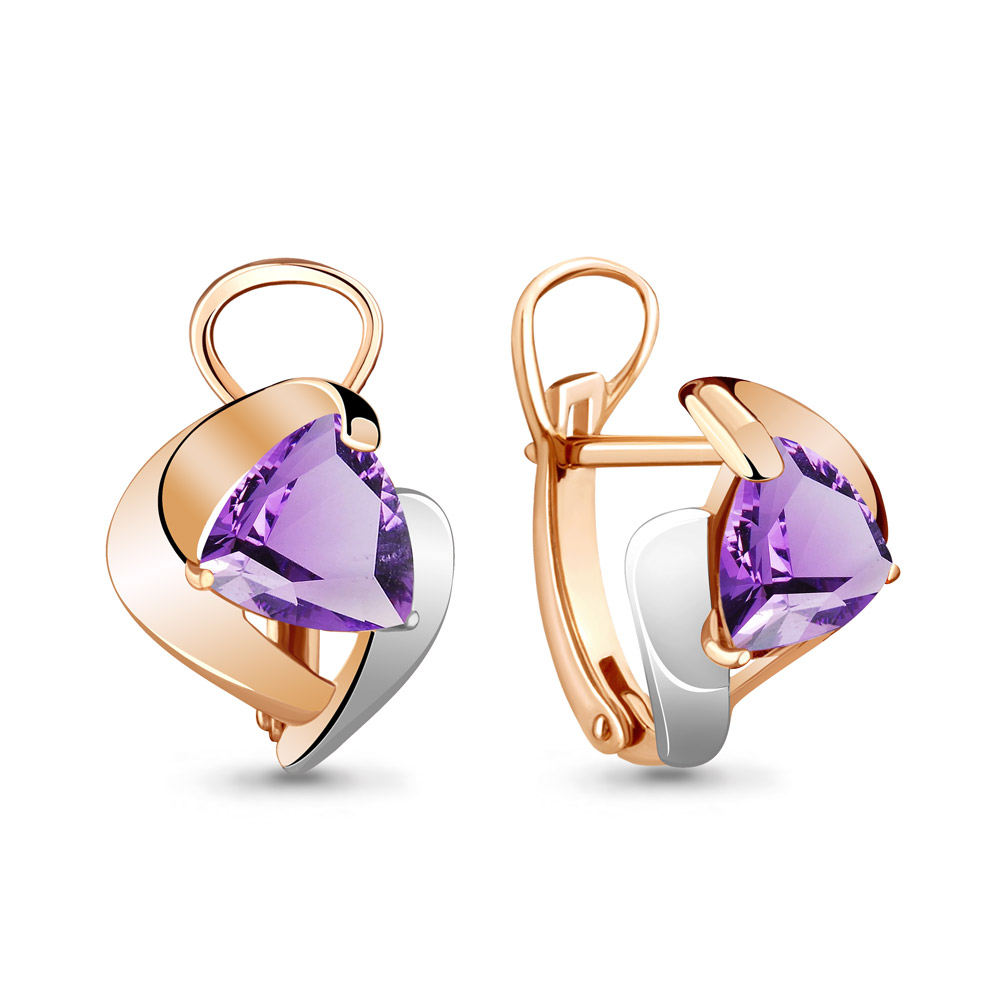 

Серьги из серебра с аметистом Aquamarine 4490304_925_з, 4490304_925_з